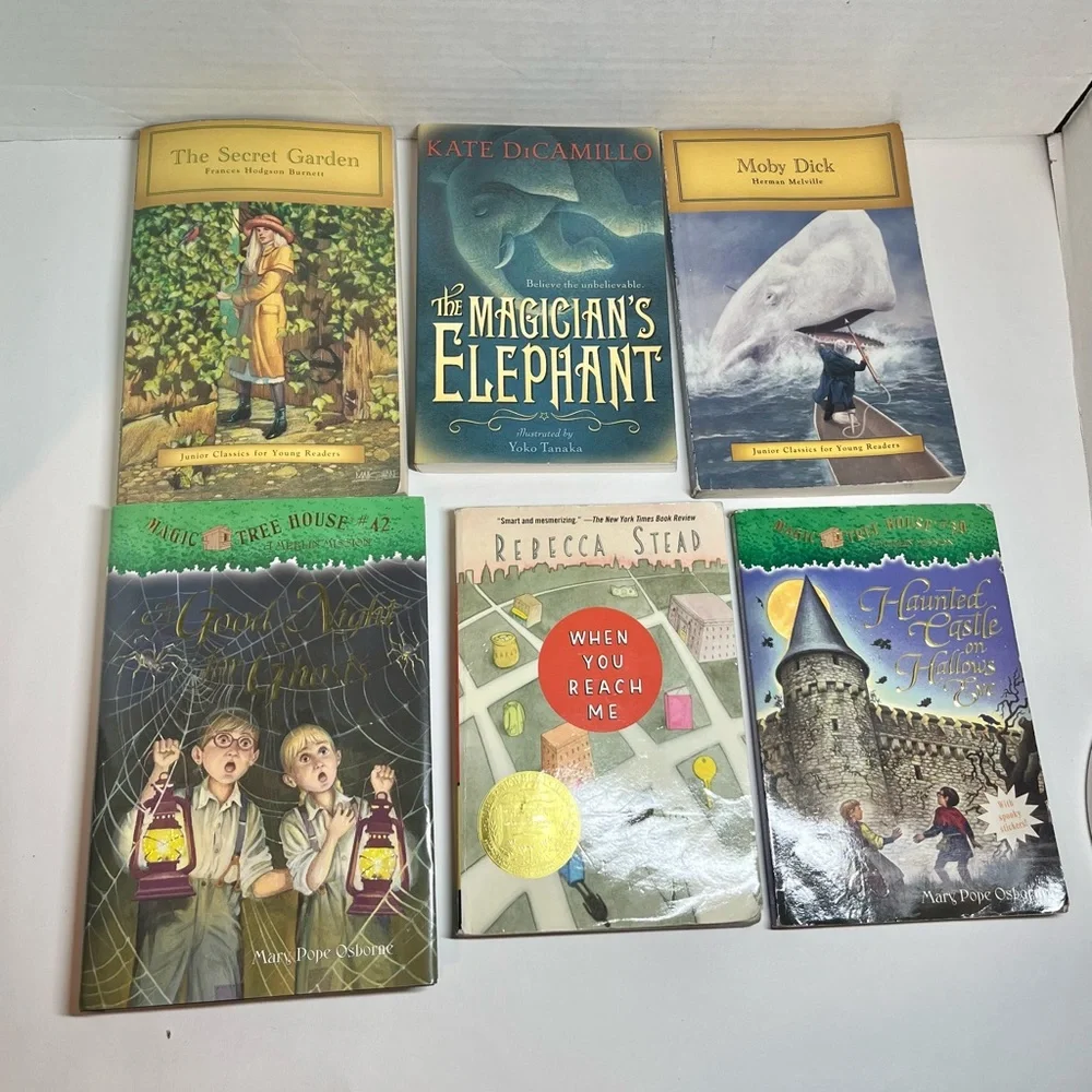 BOOK LOT (6) - COLLECTION OF CHILDREN/TEEN BOOKS - MYSTERY/MAGIC/ADVENTURE